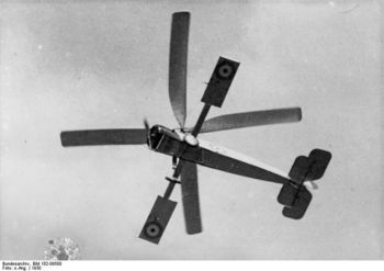 Der Autogiro C.6 (Quelle: Bundesarchiv, Bild 102-09500 / CC-BY-SA)
